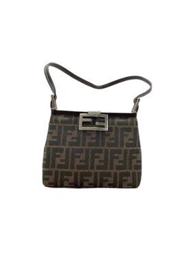 fendi zucca mama baguette tobacco Pre-Owned Mamma Brown Bag ,Brown and an interior zip pocket FWRD Renew Fendi Zucca Mama